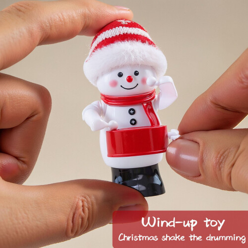 Animierte, trommelnde Schneemann-Dekoration, 17,3 cm 2