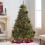 Christmas Ball Ornaments Set Flocked Brown 6 pcs 6