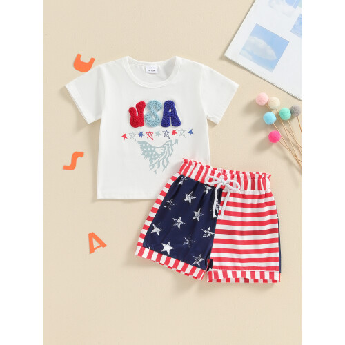 (12-18 Months, White) Στολή νηπιαγωγείου για ριγέ σορτς 2