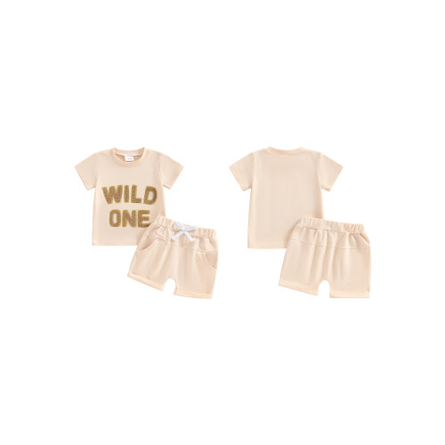 (0-6 Months, Khaki) Καλοκαιρινά ρούχα για 2 τεμαχίων 1