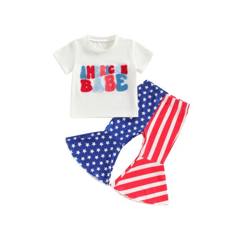 (6-12 Months, White) Conjunto de Bebê e Listras