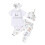 (3-6 Months, White) Ensemble d'été pour Vêtements unisexes. 1