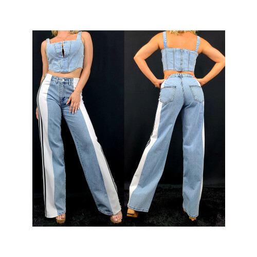(XL, Blue) Γυναικείο τζιν παντελόνι την άνοιξη 2