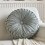 Velvet Round Throw Pillow Grey 16 Inch 7
