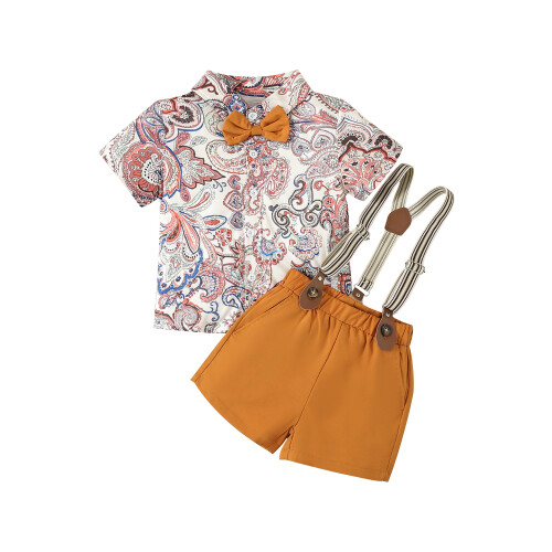 (5-6 Years, Orange) Completo estivo da 2 pezzi.