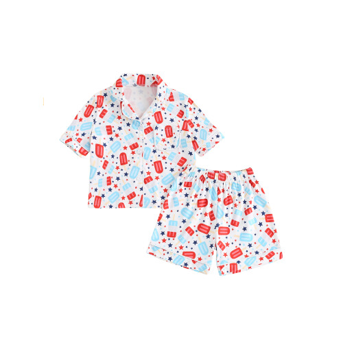 (12-18 Months, White) Ensemble pyjama enfant d'été décontractée.