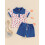 (12-18 Months, Blue) Conjunto de pantalón de julio. 3