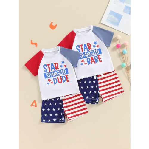 (18-24 Months, Blue) Σετ σορτς για και ρίγες 1