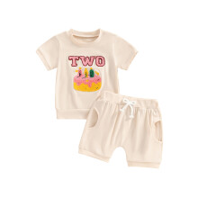 (18-24 Months, Apricot) Narodeninové oblečenie pre a písmenom.