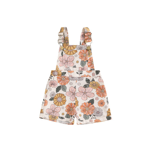 (4-5 Years, Beige) Παιδική φόρμα κοριτσιών κουμπιά, τσέπες.