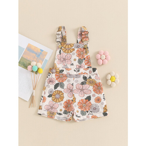 (5-6 Years, Beige) Παιδική φόρμα κοριτσιών κουμπιά, τσέπες. 2