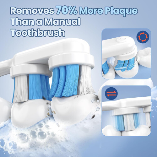 Replacement Heads 8Pack for Spinbrush Pro Clean, Effective Plaque Removal and Secure Snap Fit 1