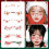 Adesivos de Natal com rosto de Papai Noel e rena (1 unidade) 2