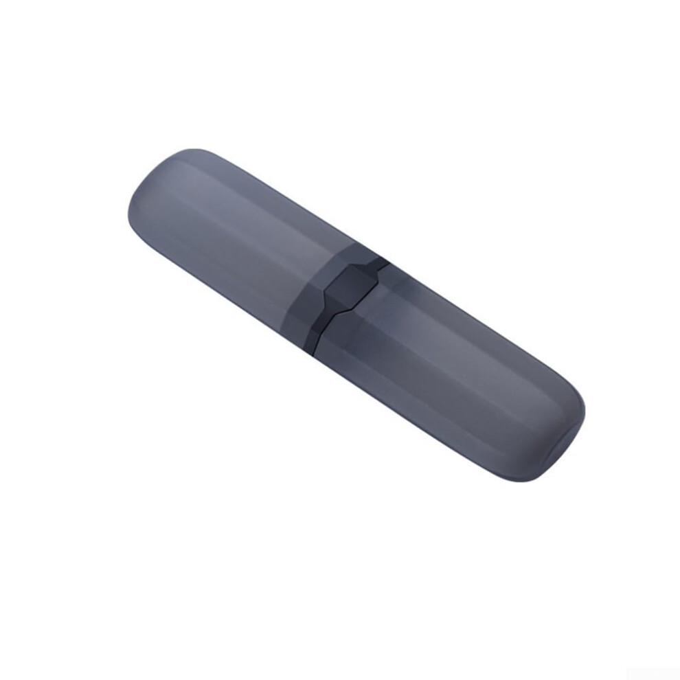 Black Travel Toothbrush Case With Hygienic Ventilation And Secure Seal, Durable Toothbrush Holder