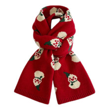 Cachecol feminino de Natal para o inverno – Estampa de boneco de neve e árvore, cachecol longo de tricô macio, cachecol quente para o