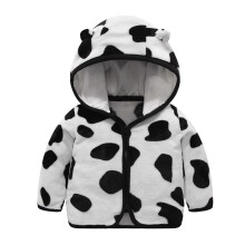 Cappotto invernale imbottito per bambini con cappuccio a forma di orso e paraorecchie, adatto a bambini dai 6 ai 12 mesi, bianco