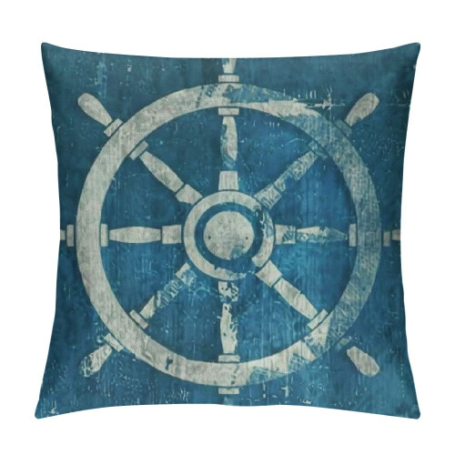 Ensemble de 2 housses de coussin décoratives style bord de mer – Peluche courte
