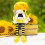 Sunflower Doll Decorative Ornament Polyester 3