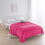 Flannel Throw Blanket Ultra Plush Solid Queen Size Hot Pink 4