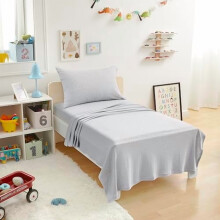 Ensemble de draps 3 pièces Basics, 100 % jersey de coton, comprenant un drap plat et un drap-housse ultra doux, une taie d'oreiller, pour