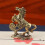 Brass Horse Statue Desktop Ornament 1.8in 5