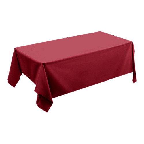 Red plastic tablecloth waterproof 72x54 inch 1