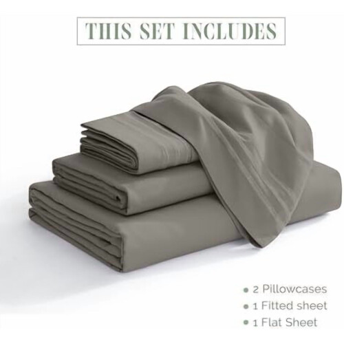 Ensemble de draps complets en microfibre, 4 pièces, poches profondes 2