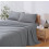 Ensemble de draps en microfibre pour lit double à poches profondes 2