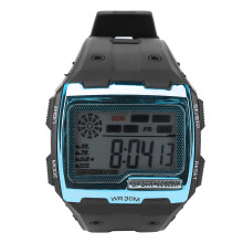 Montre de sport numérique à grand cadran avec éclairage nocturne et étanchéité