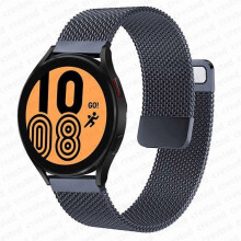 Bracelet magnétique en acier inoxydable 20 mm/22 mm, compatible avec les montres Samsung Galaxy Watch3 à 6, Watch5 Pro et Active2.