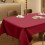 Red plastic tablecloth waterproof 72x54 inch 5
