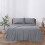 Ensemble de draps en microfibre pour lit double à poches profondes 3