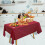 Toalha de mesa descartável grande e resistente a quebras para festas e eventos, tamanho retangular 54x72 polegadas (137x183 cm), superfície fácil 7