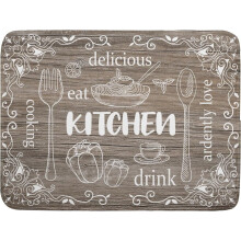 Tapis égouttoir à vaisselle vintage en bois 40 x 45 cm