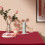 Red plastic tablecloth waterproof 72x54 inch 4