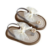 Sandales Ediodpoh pour petites filles – Chaussures de plage d'été souples et confortables avec nœud papillon, chaussures décontractées