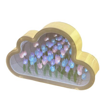 Ručne vyrobené DIY tulipánové kvety more nočná atmosféra oblaky nočné svetlo K9W6Lamp