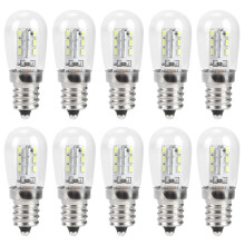 10 st E12LED-kylskåpslampa 1,5 W AC230V ersättning för symaskinslampa (vitt ljus)