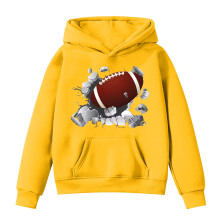 Sweat-shirt à capuche rétro pour enfants, garçons et filles, style rugby, idéal pour les fans de football.