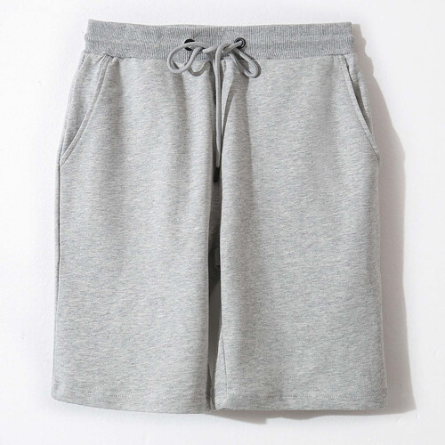 Plus Size Καλοκαιρινά Casual Μονόχρωμα Βαμβακερά Σορτς για Άνδρες, Ανδρικά Μοντέρνα 2