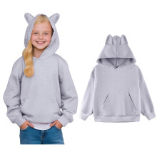 Sweat à capuche pour fille, manches longues douces, imprimé.