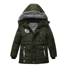Casaco de inverno infantil para bebês e crianças pequenas, casaco estiloso, jaqueta de inverno para meninos, roupa quente com capuz para crianças