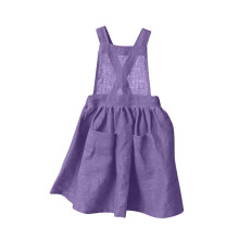Summer Dresses for Kids,Girls Casual Dresses,Kids Solid Color Linen Back Button Up Dress Suspender Skirt with Pockets Purple11-12Years