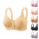 Women's Front-Closure Push-Up Bra with Side Support and 1