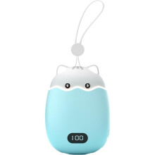 Wiederaufladbarer Handwärmer und Powerbank in einem, Katzenmotiv, 4 Heizstufen, ideal für unterwegs