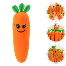 Simpatico cuscino a forma di carota in peluche, confezione da 1, arancione, 50x7,9 pollici, in piuma d'oca e cotone, per bambini.