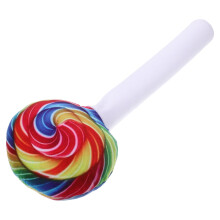Viacfarebný plyšový vankúš v tvare lízanky 40 cm