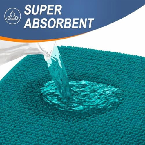 Tapete de Banho de Espuma Viscoelástica 91x61cm Extra Macio e Absorvente 2