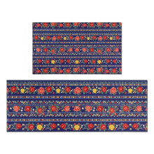 Tapetes de cozinha florais Pioneer Flower, conjunto de 2 peças, antiderrapantes e anti-fadiga, laváveis, 43 x 76 cm + 43 x 119 cm, compatíveis com