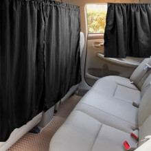 Ensemble de 6 rideaux de voiture double couche, occultation à 98 %, 4 rideaux latéraux + 1 séparateur, compatible avec berlines et SUV